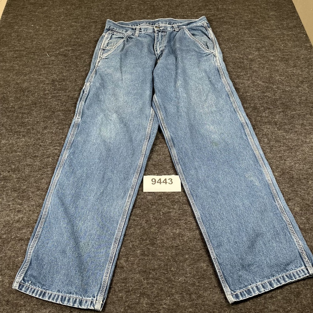 Big Bill Mens Carpenter Jeans 34x32 Blue Denim Work Pants 1981X STO